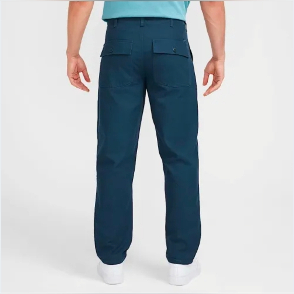 Nike Life Fatigue Armory Navy Cotton  Loose Fit  Casual Mens Pants US 32